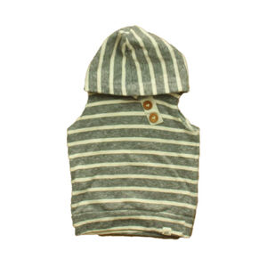 Lulu & Roo Boys Gray Stripe Hoodie size: 12-18 Months